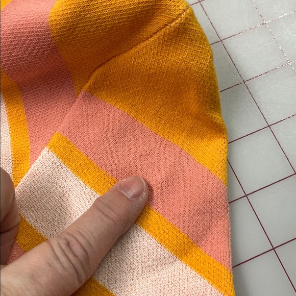 DEREK LAM 10 CROSBY "Aurelia" Waist Tie Open Back Stripe Button Knit Midi SZ M - Picture 11 of 16